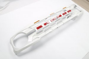 Ford Bronco Custom Grille - Sport Style w/ LED Lights - Gloss White Finish Ford Bronco Custom Grille - Sport Style w/ LED Lights - Gloss White Finish